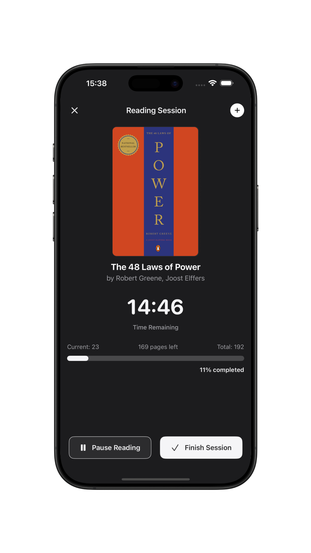App screenshot showing precise progress logging